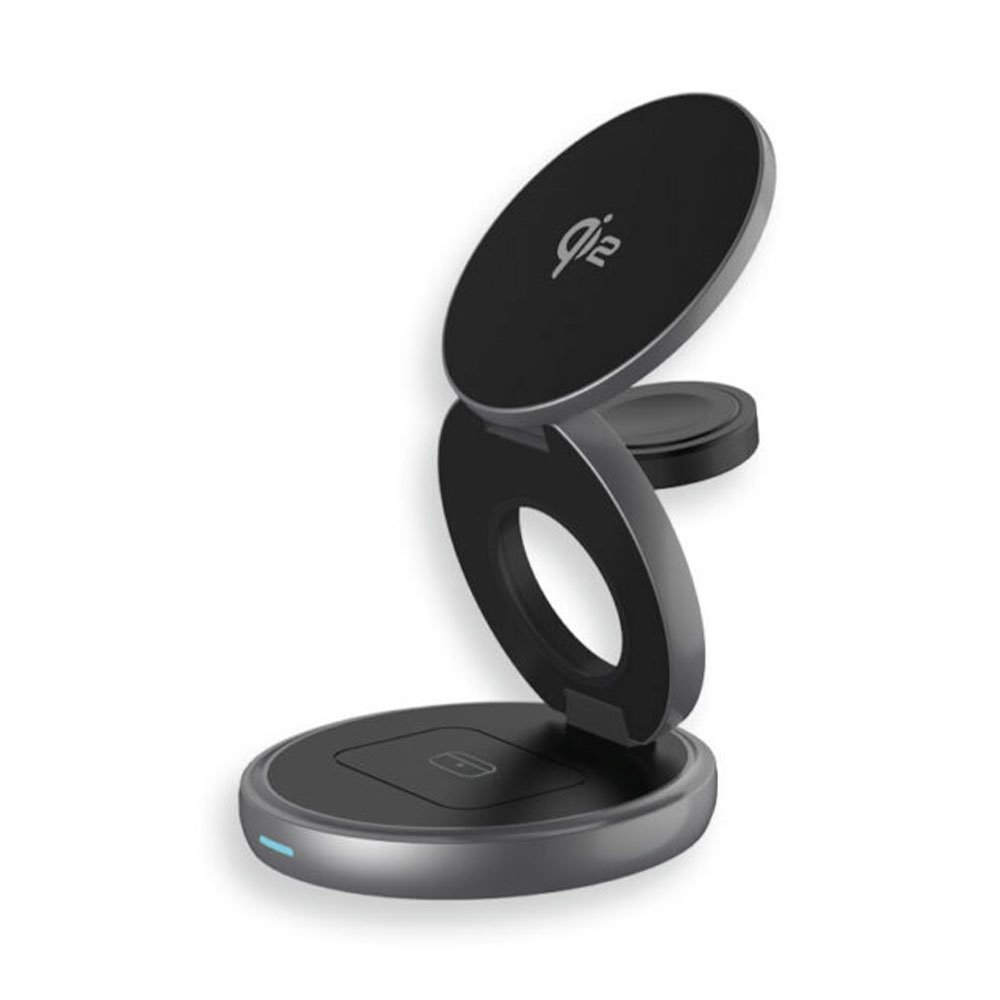 LMP Twist 3-in-1 Wireless Qi2 Charging Station - Black