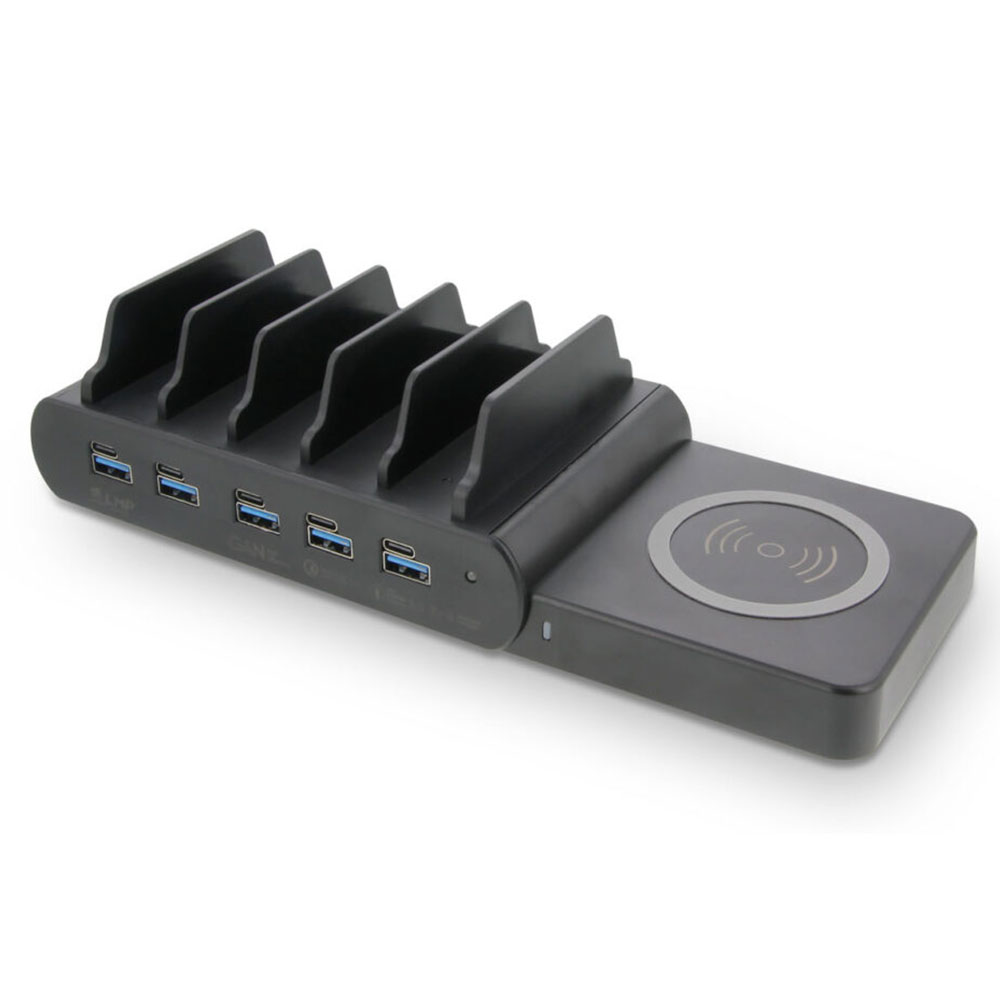 LMP DuoCharge 5+1 Port 150W + 5x UCB-C Cables 30cm - Black