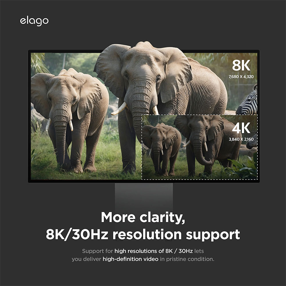 Elago USB-C 6 in 1 Ethernet HDMI Multi Hub - Space Gray