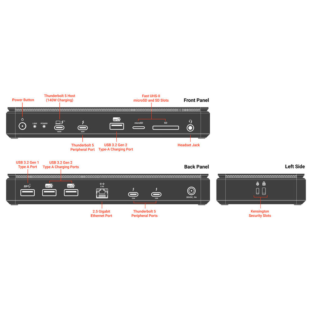 Sonnet Echo 13 Thunderbolt 5 SSD Dock 2TB - Black