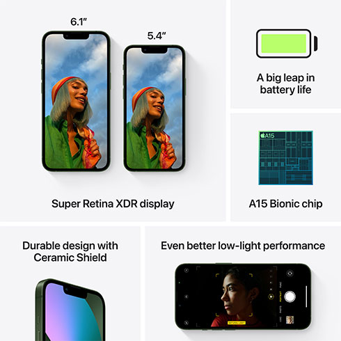 iPhone 13 256 GB Zelený *Třída C*
