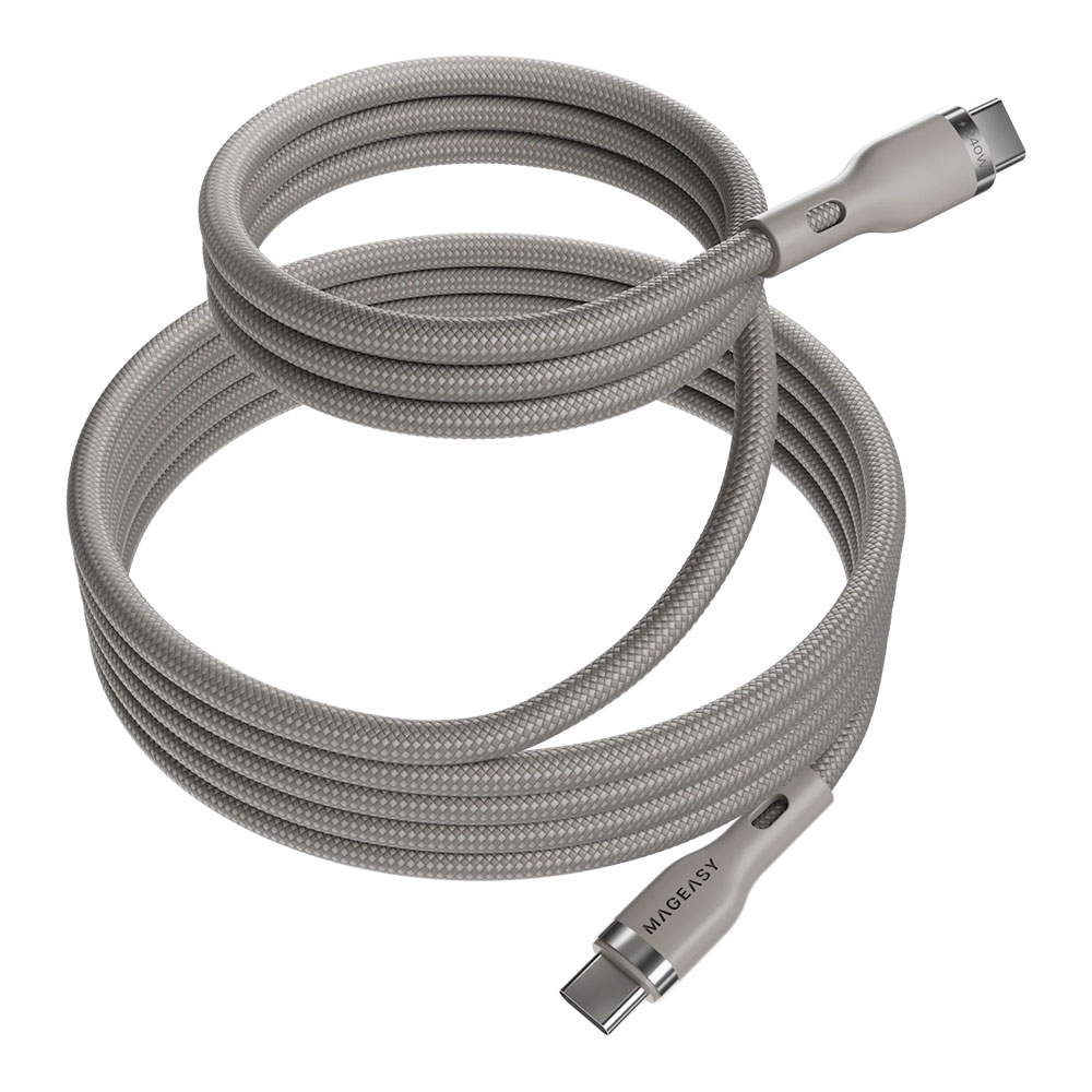 SwitchEasy USB-C kábel Magnetic Wire Fast Charging Cable 2m 240W - Taupe Gray