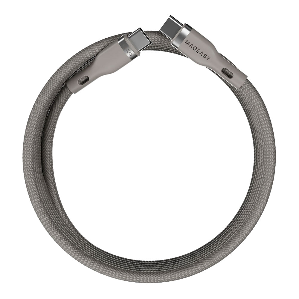 SwitchEasy USB-C kábel Magnetic Wire Fast Charging Cable 2m 240W - Taupe Gray