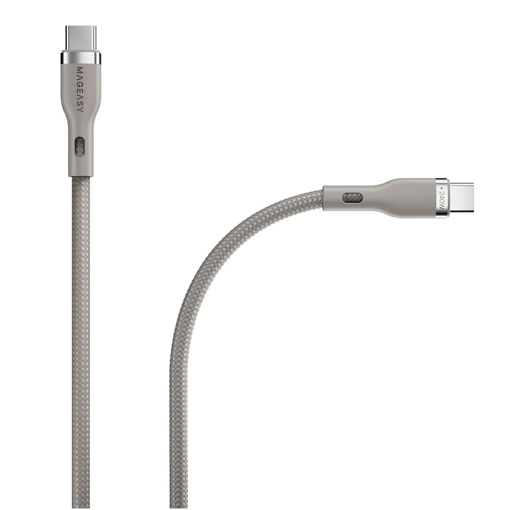 SwitchEasy USB-C kábel Magnetic Wire Fast Charging Cable 2m 240W - Taupe Gray