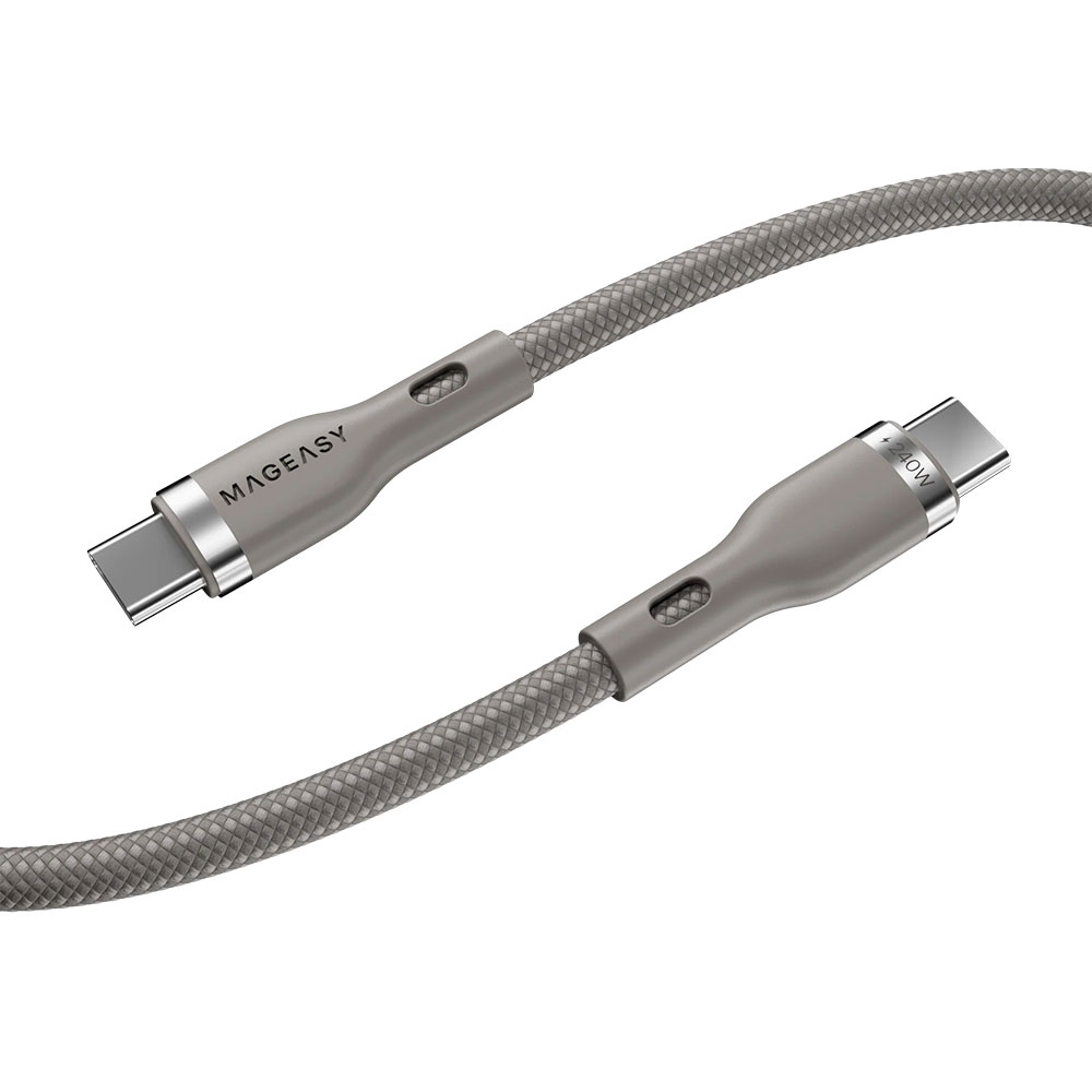 SwitchEasy USB-C kábel Magnetic Wire Fast Charging Cable 2m 240W - Taupe Gray