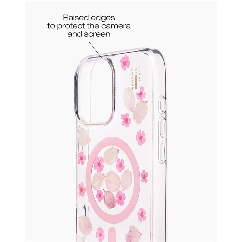 iDeal Fashion Clear Case MagSafe iPhone 16 Pro Cherry Blossom