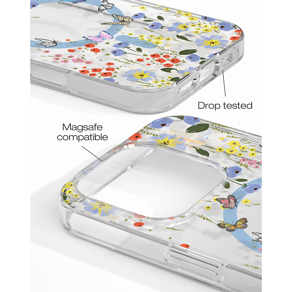 iDeal Fashion Clear Case MagSafe iPhone 16 Pro Artistic Garden