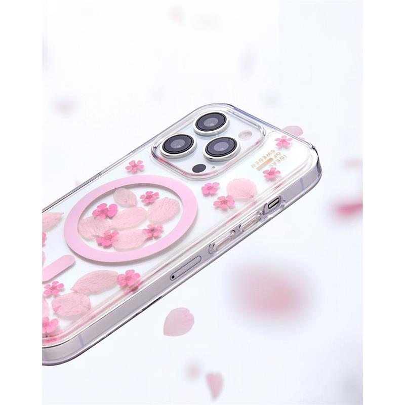 iDeal Fashion Clear Case MagSafe iPhone 16 Cherry Blossom