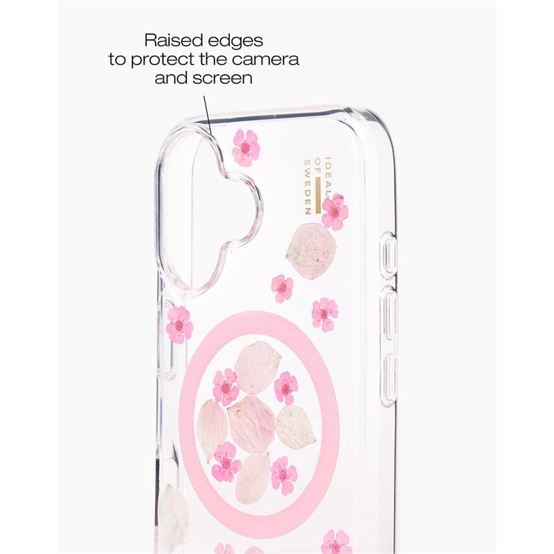 iDeal Fashion Clear Case MagSafe iPhone 16 Cherry Blossom
