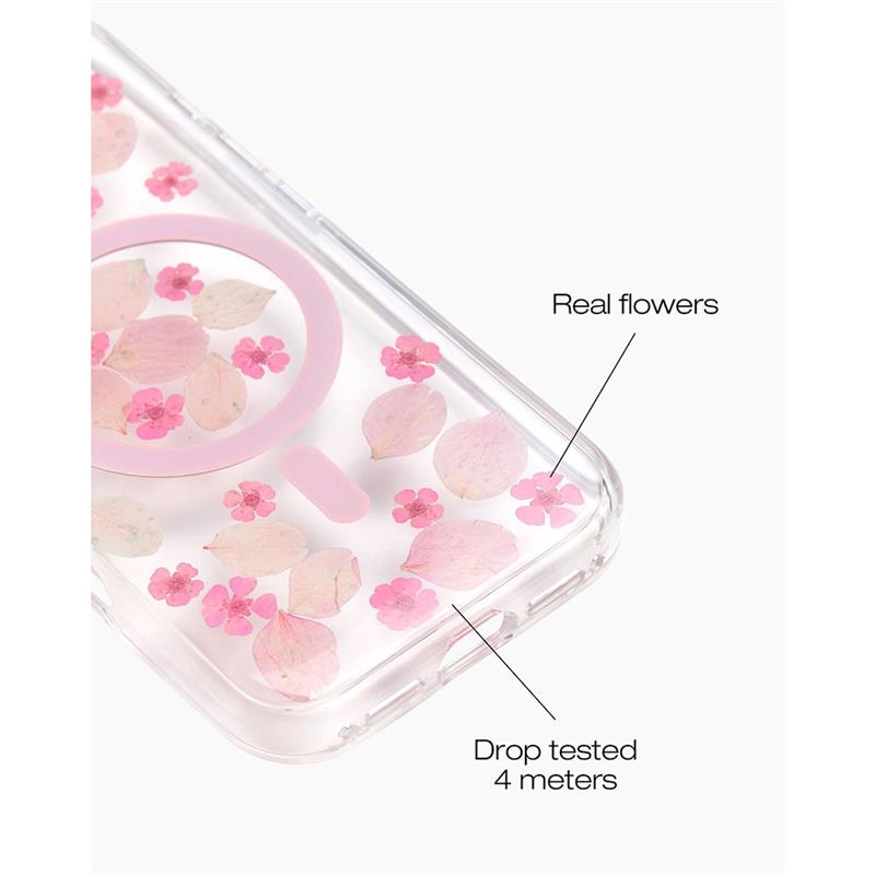iDeal Fashion Clear Case MagSafe iPhone 16 Cherry Blossom
