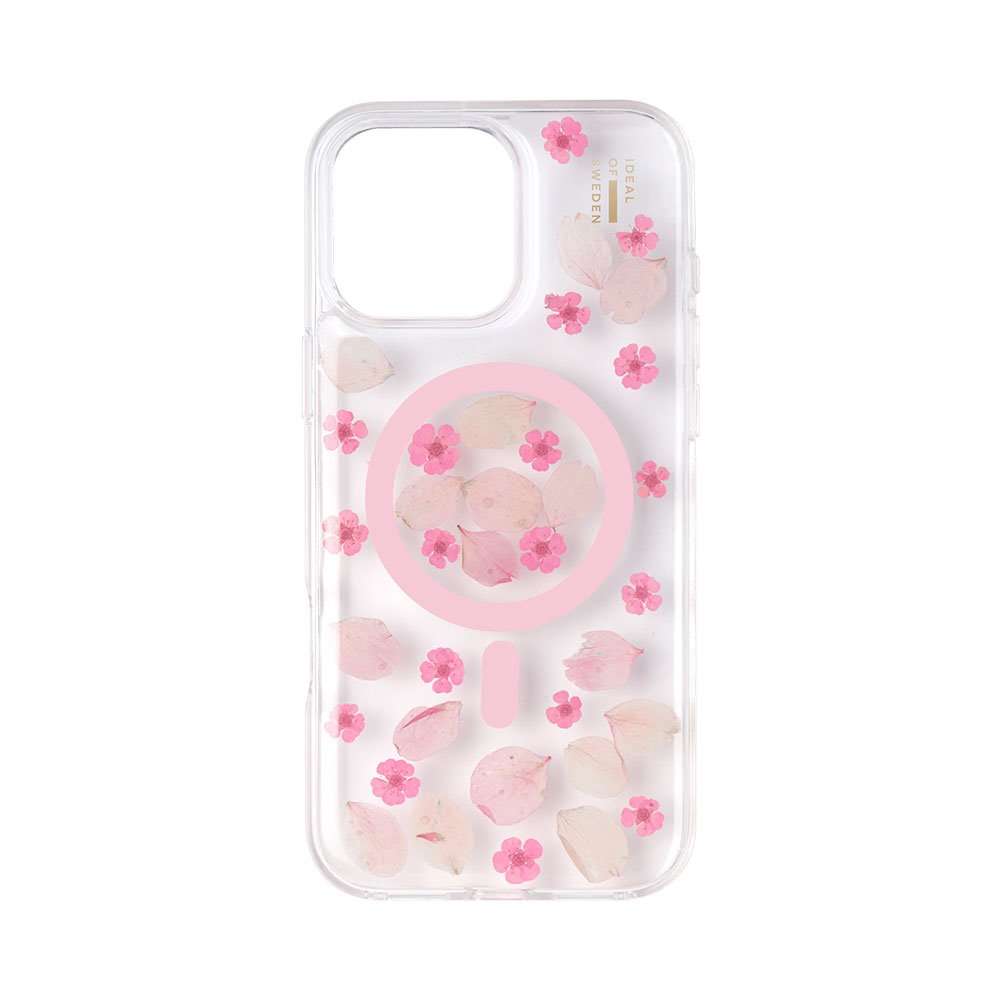 iDeal Fashion Clear Case MagSafe iPhone 16 Pro Cherry Blossom