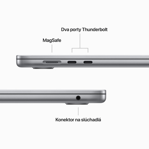 MacBook Air 15" Apple M2 8C CPU 10C GPU 8GB 256 GB kozmická sivá SK *Trieda A*