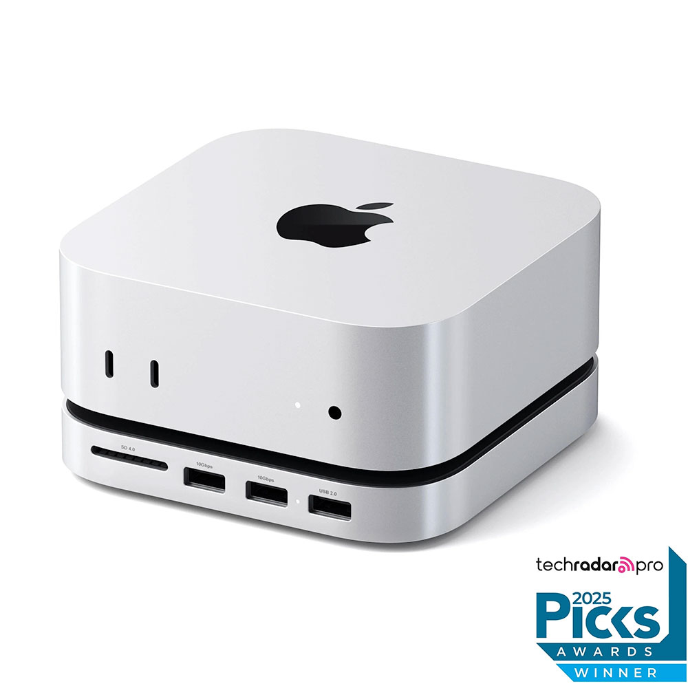 Satechi Stand & Hub with SSD enclosure pre Mac Mini M4 2024 - Silver