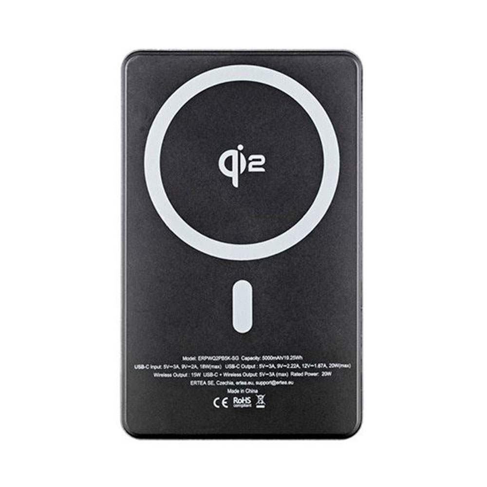 ER POWER powerbank Widget Dual Qi2 5000 mAh 15W - Space Gray