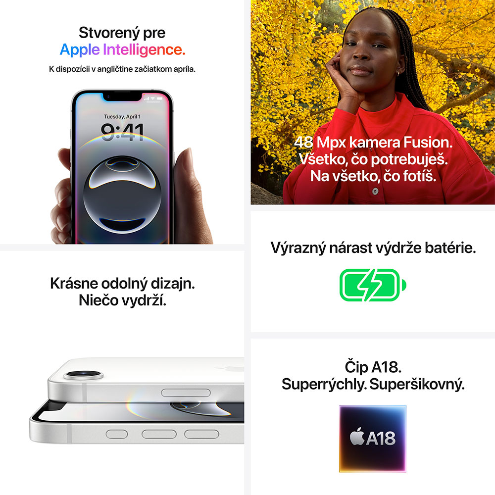 iPhone 16e 128 GB čierny