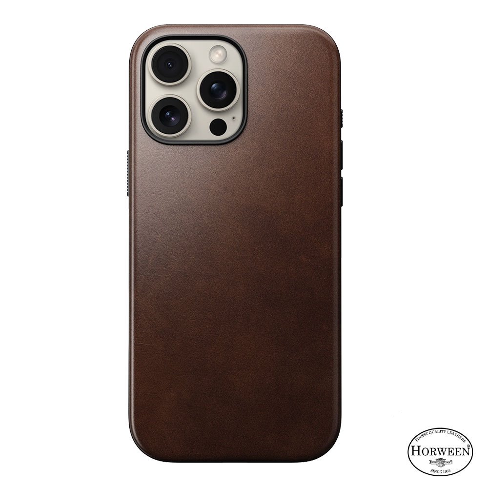 Nomad kryt Modern Leather Case Magsafe Horween pre iPhone 16 Pro Max - Rustic Brown