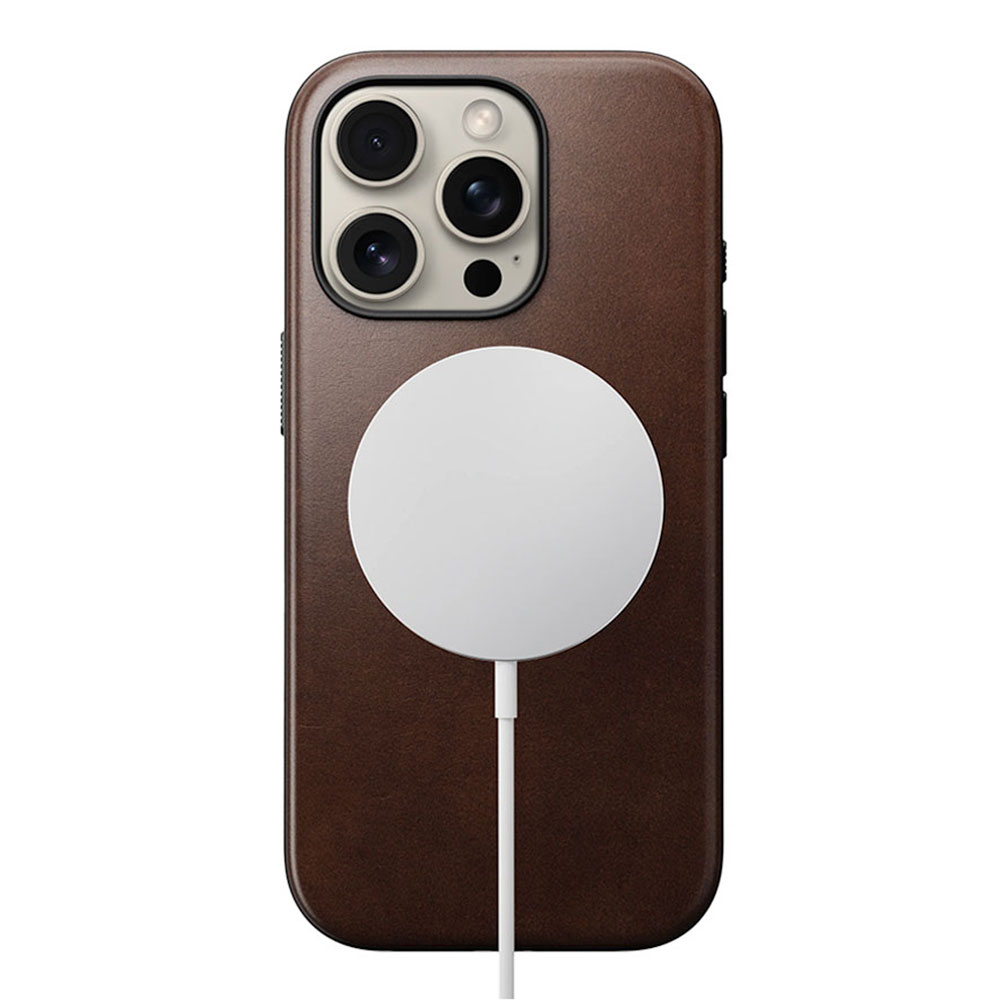 Nomad kryt Modern Leather Case Magsafe Horween pre iPhone 16 Pro Max - Rustic Brown
