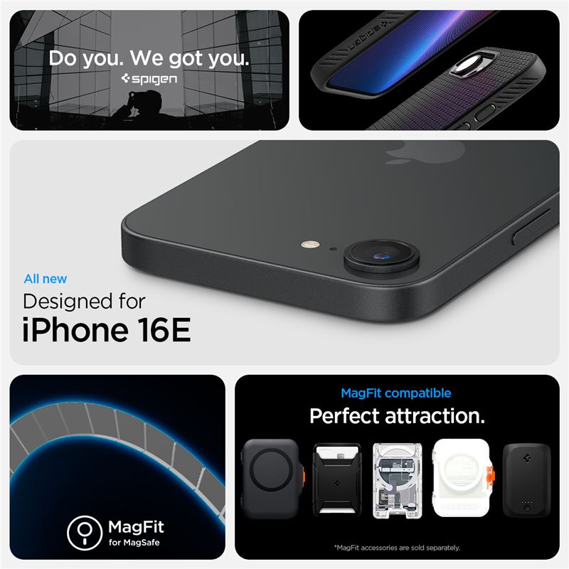 Spigen kryt Liquid Air Magsafe pre iPhone 16e - Matte Black