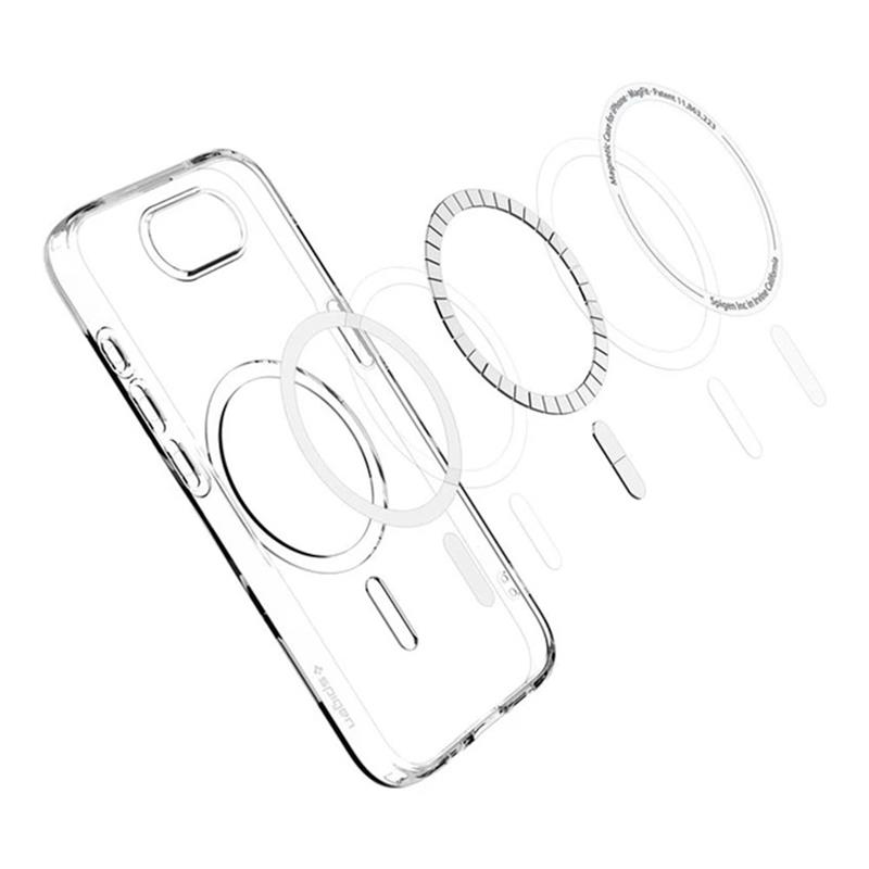Spigen kryt Crystal Flex Magsafe pre iPhone 16e - Clear White