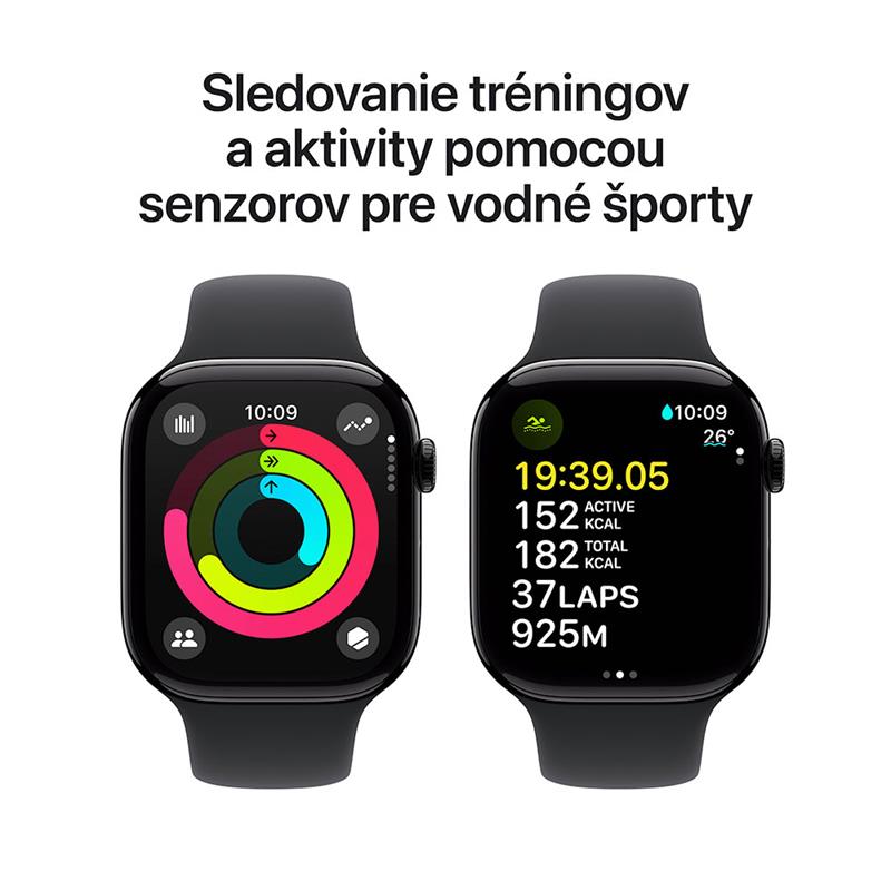 Apple Watch Series 10 GPS 46mm Klavírní černý hliník *Třída A*