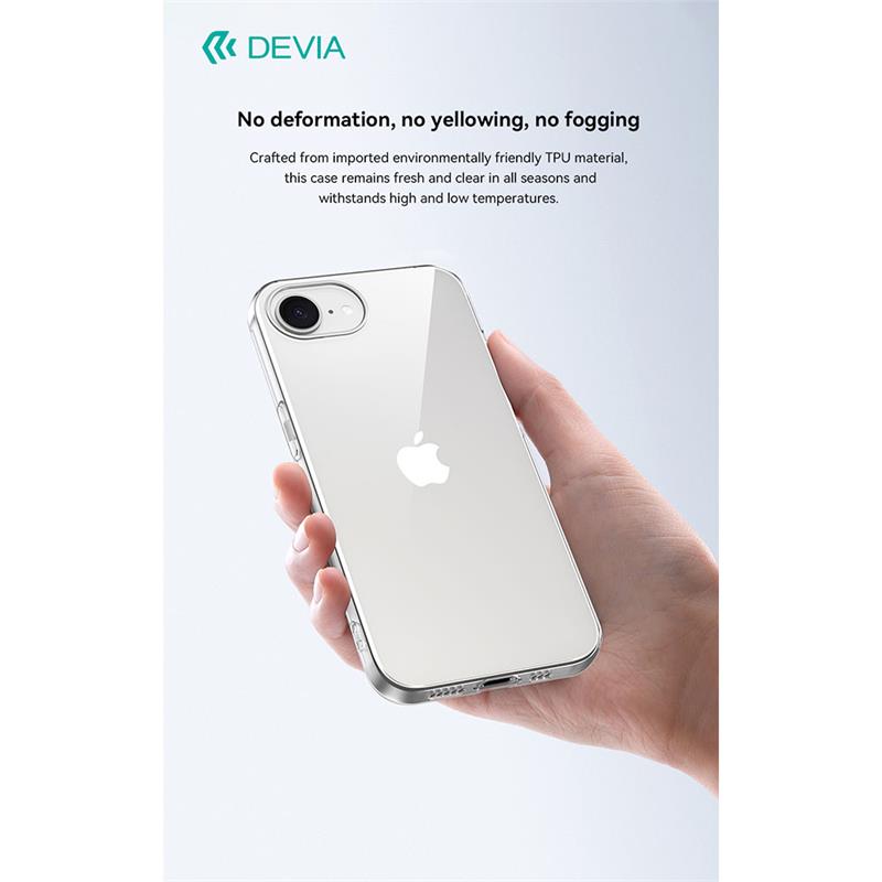 Devia kryt Naked TPU Case pre iPhone 16e - Clear