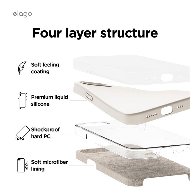 Elago kryt Silicone Case pre iPhone 16e - Black