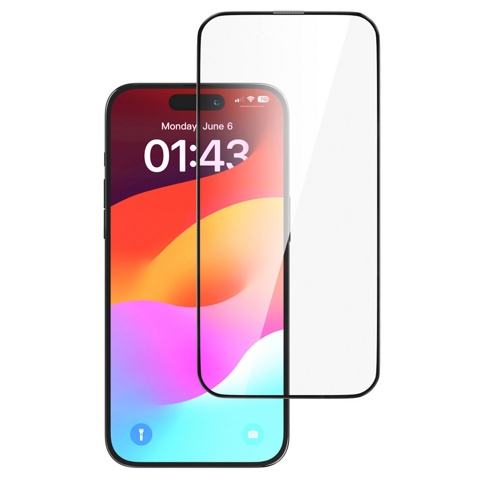 Devia ochranné sklo Star Series Full Screen pre iPhone 16e - Black Frame