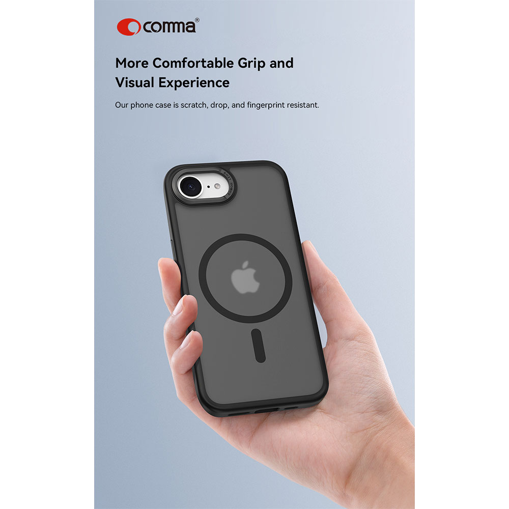 Comma kryt Joy Elegant Magnetic Case pre iPhone 16e - Black
