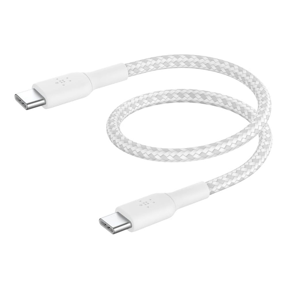 Belkin kábel Boost Charge Braided USB-C to USB-C 15cm - White