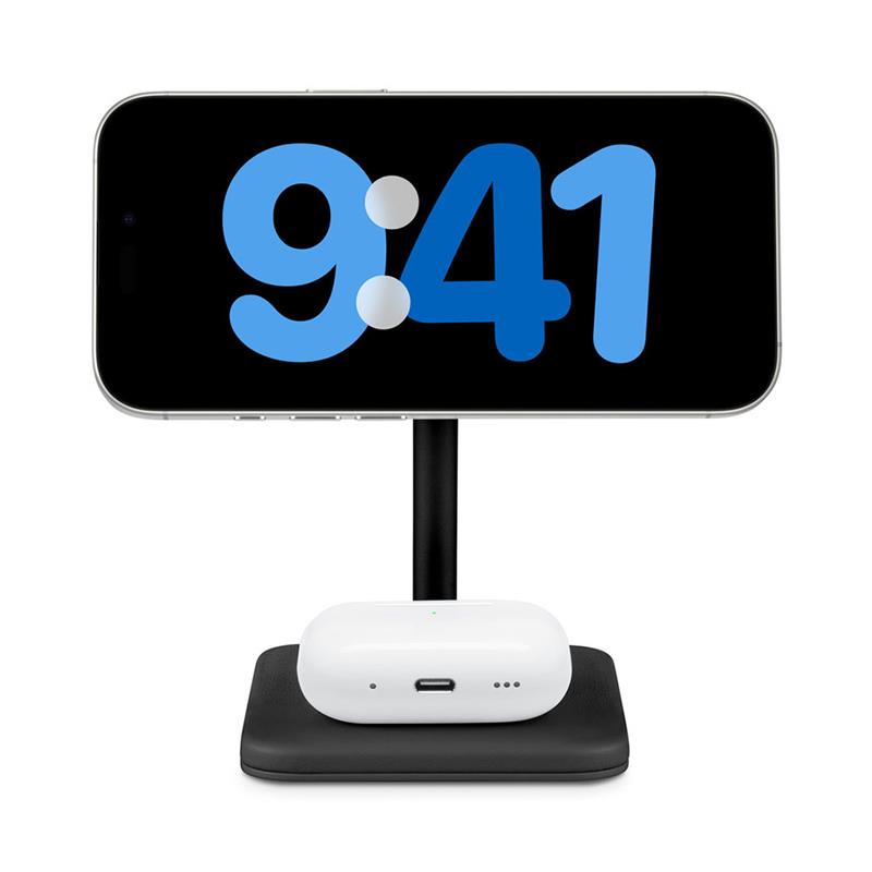 TwelveSouth HiRise 2 Deluxe 2-in-1 Qi2 Charging Stand - Black