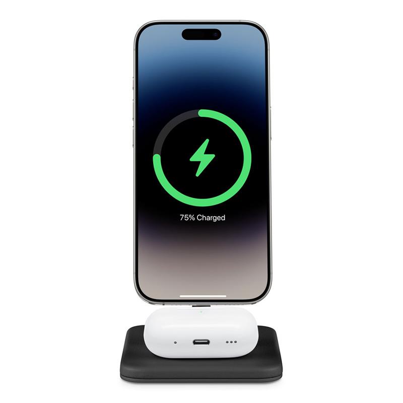 TwelveSouth HiRise 2 Deluxe 2-in-1 Qi2 Charging Stand - Black