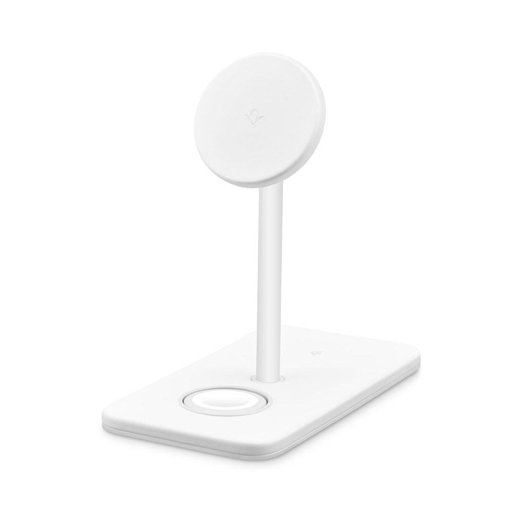 TwelveSouth HiRise 3 Deluxe 3-in-1 Qi2 Charging Stand - White