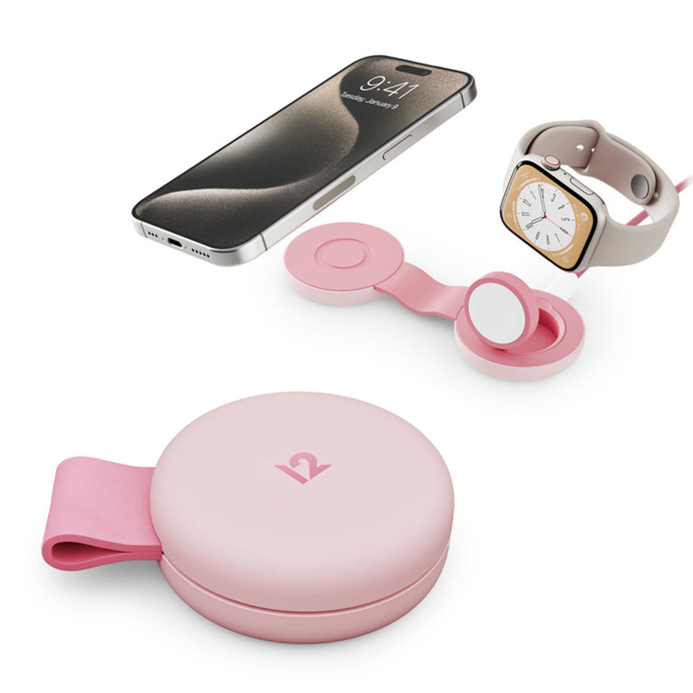 TwelveSouth ButterFly SE 2-in-1 Qi2 Charger - Pink