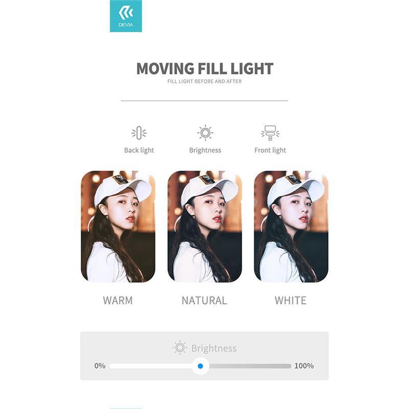 Devia Handheld Gimbal Shake-proof Tripod Selfie Stick - Black