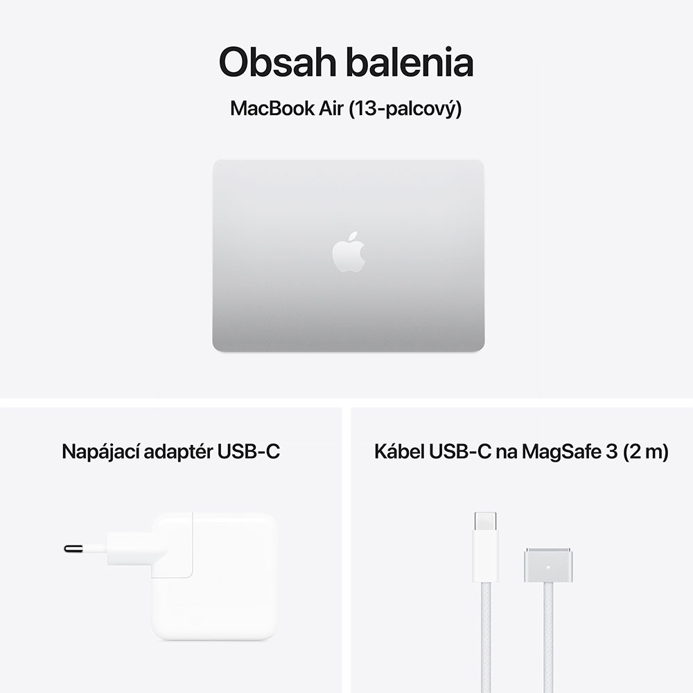MacBook Air 13" Apple M4 10C CPU 10C GPU 24GB 512GB Strieborný SK