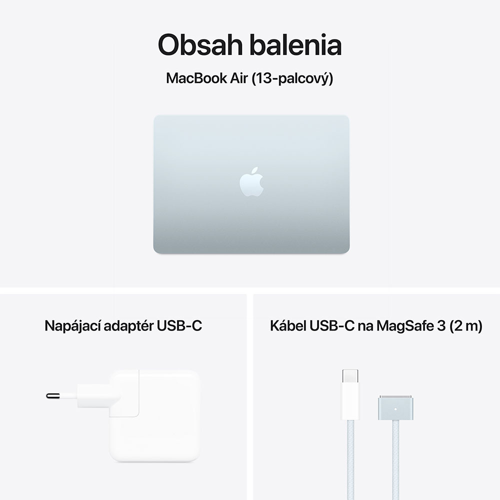 MacBook Air 13" Apple M4 10C CPU 8C GPU 16GB 256GB Nebeský modrý SK