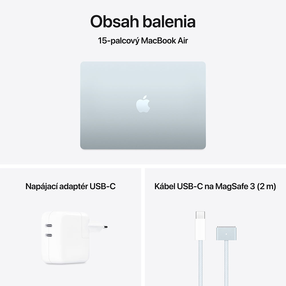 MacBook Air 15" Apple M4 10C CPU 10C GPU 24GB 512GB Nebeský modrý SK