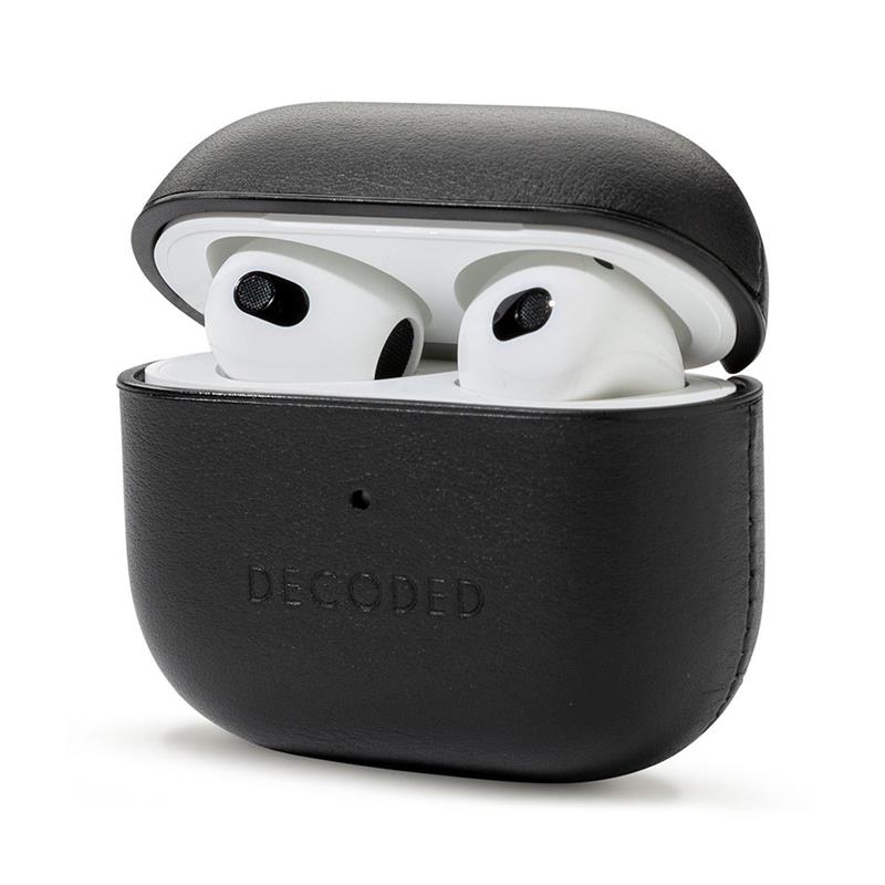 Decoded puzdro AirCase Leather pre Apple Airpods 3 - Black