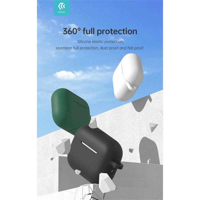 Devia puzdro Silicone Suit Case pre Apple AirPods Pro 2 - White