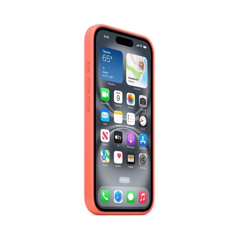 iPhone 16 Silicone Case with MagSafe - Mandarinková
