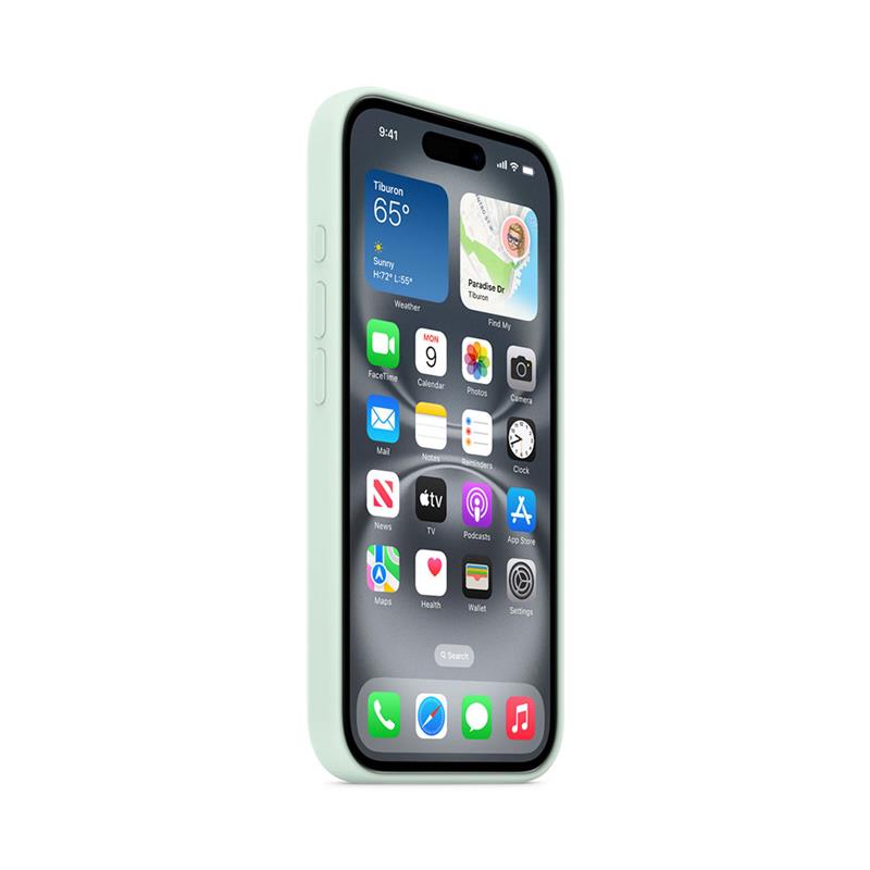 iPhone 16 Silicone Case with MagSafe - Aquamarine