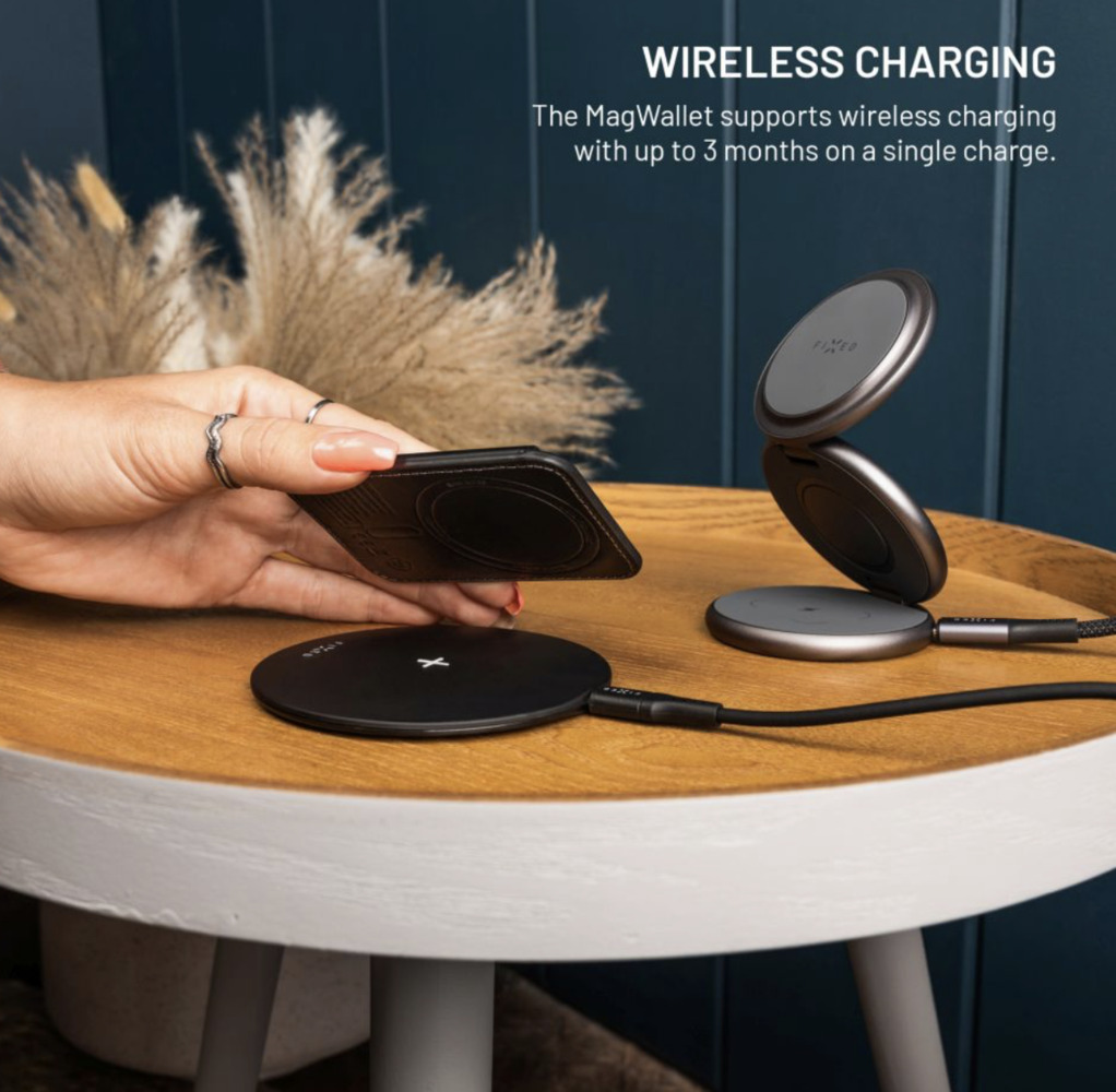 FIXED MagWallet peněženka s lokátorem a podporou Find My, bezdrátové nabíjení, černá