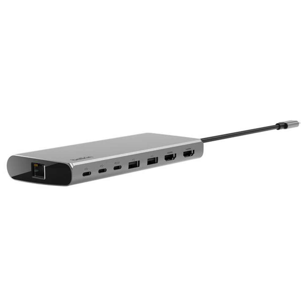 Belkin Connect USB-C 8-in-1 Dual Display Core Hub - Space Gray
