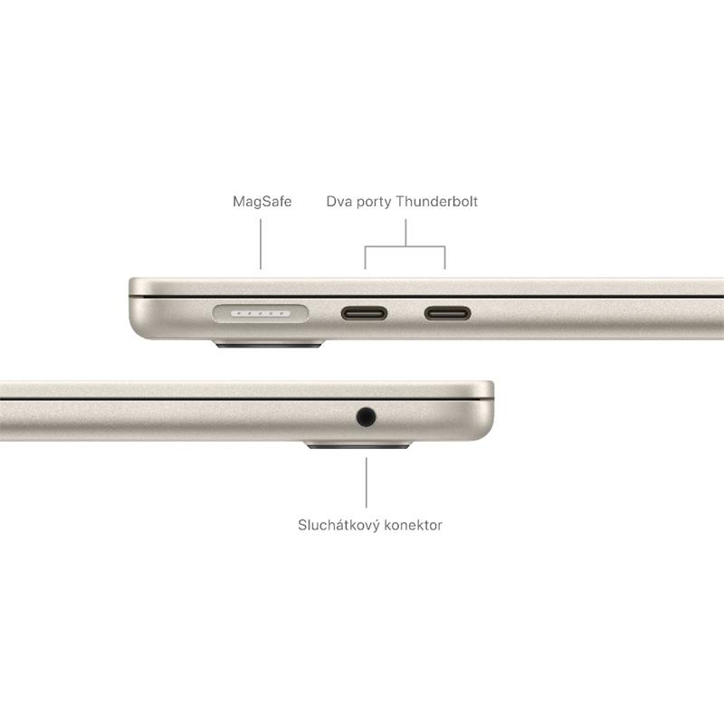 MacBook Air 13" Apple M3 8core CPU 8core GPU 16GB 256GB Hvězdně bílý CZ *Vystavený*