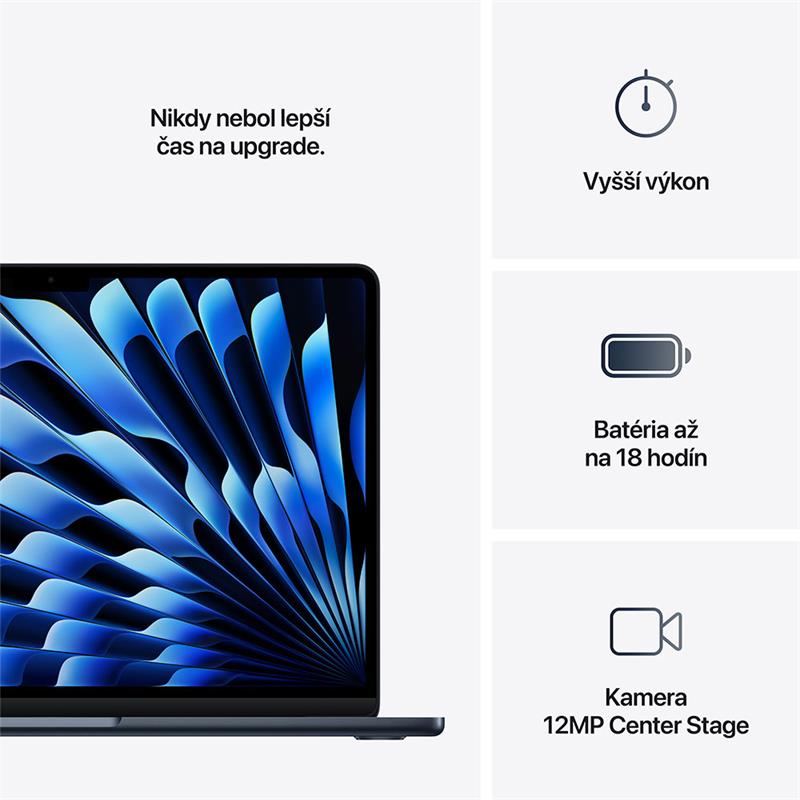 MacBook Air 13" Apple M4 10C CPU 10C GPU 16GB 512GB Polnočný INT English