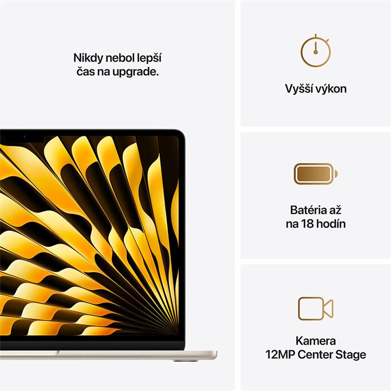 MacBook Air 13" Apple M4 10C CPU 8C GPU 16GB 256GB Hviezdny biely INT English