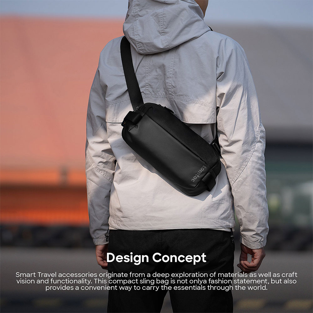 TomToc taška Explorer T21 Sling Bag S - Black