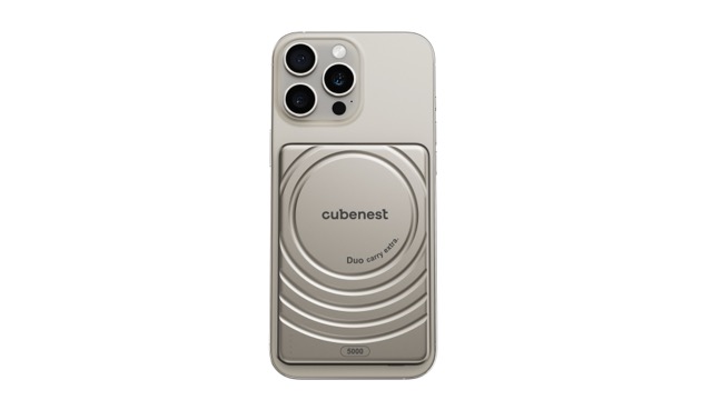 Cubenest Magnetic Wireless Slim PowerBank 5000 mAh S1B3 - titanová