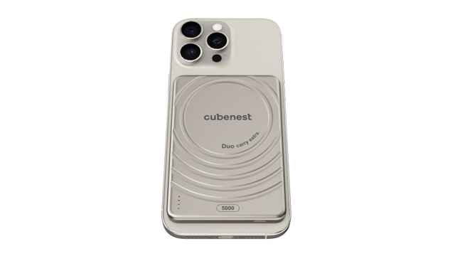 Cubenest Magnetic Wireless Slim PowerBank 5000 mAh S1B3 - titanová