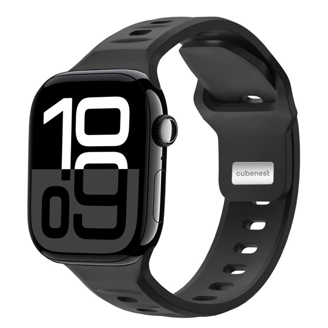 Cubenest sportovní řemínek pro Apple Watch 49/46/45/44/42 mm - černý
